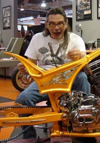 Jim Bortles having fun wiring in his fabrication workshop