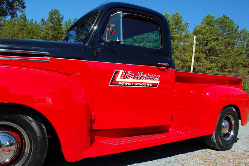 'We painted the lettering and logo on this daily driver truck for New Relics Power Windows.