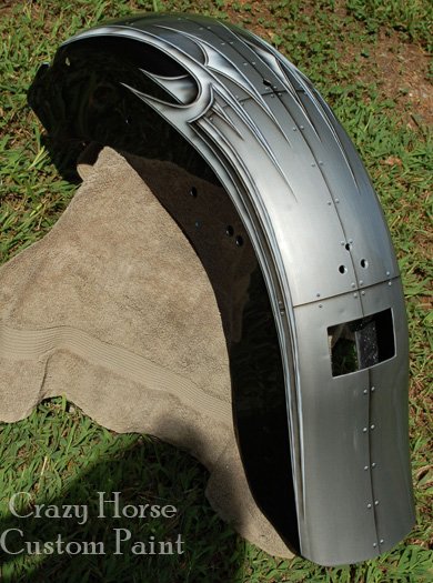 Metal Graphic over Brushed Aluminum Effect with Panels and Rivets, over Gunmetal Grey Base.