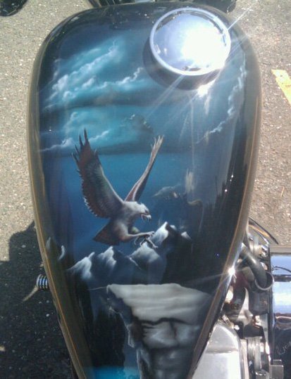 I painted this tank back in the 80's. Wicked cool night sky scene.