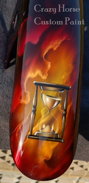 Hourglass in the clouds.