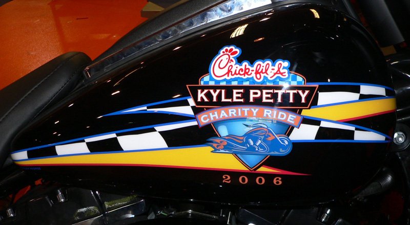 Graphic paint on Ultra Classic which was the offical bike for the Kyle Petty Ride Across America 2006.