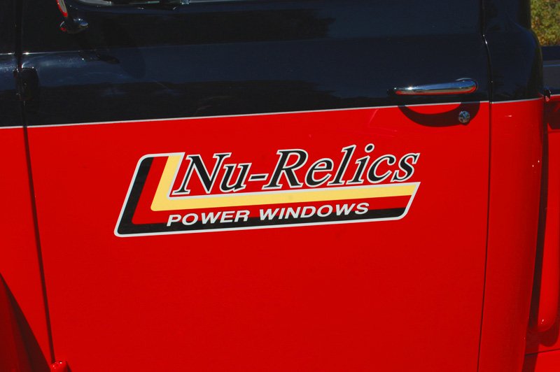 'We painted the lettering and logo on this daily driver truck for New Relics Power Windows.
