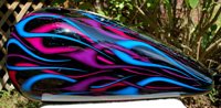 Multilayered Airbrushed Flames